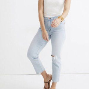 NWT Madewell Mid Rise Classic Straight Jeans Sz 28
